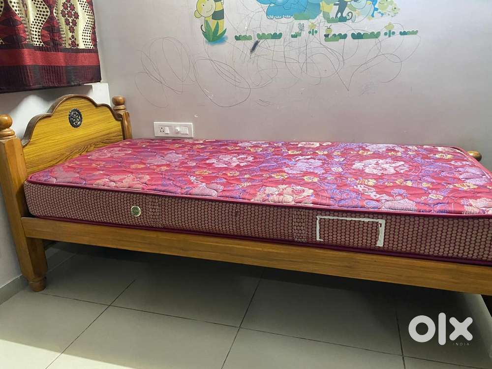 Single cot bed with mattress