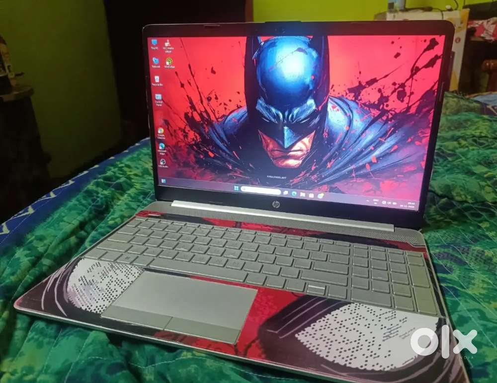 Hp laptop i3 11th gen with stylish spiderman sticker