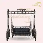 3 Seater Swinging Sofa Set with 2 chairs Double Metal Cot with Bed