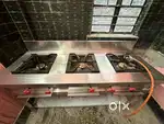Brand new 3 burner commercial stainless stove
