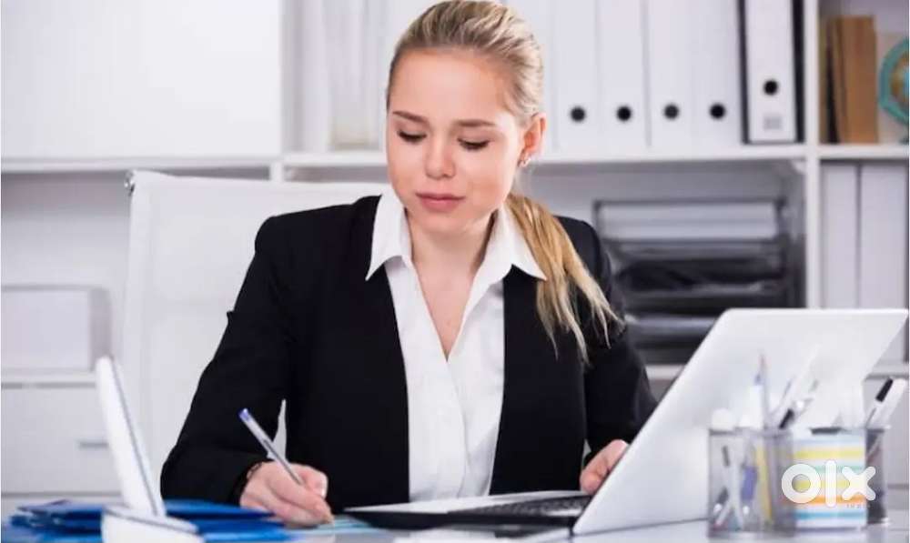 Smart lady staff for promotion and accoints