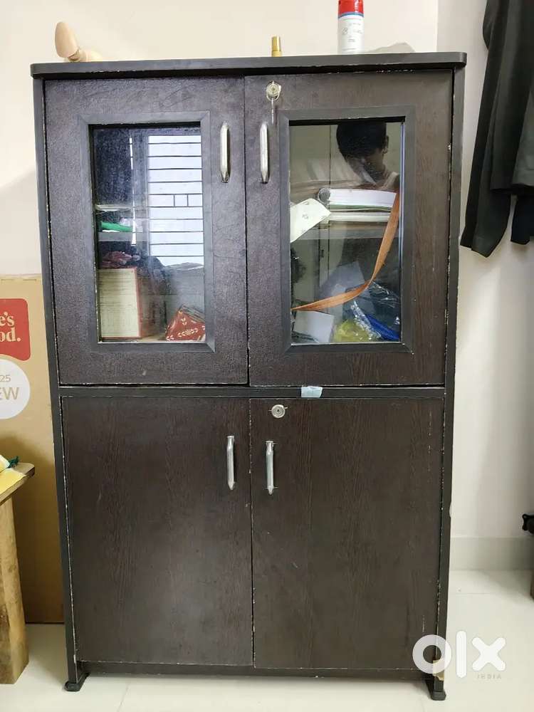 Book shelf cum wooden wardrobe