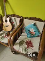 Pure Segun wood sofa set..2years old ..want to sell ..