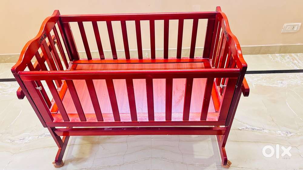 Luvlap Baby wooden cradle , beans bag & baby safety rail for bed