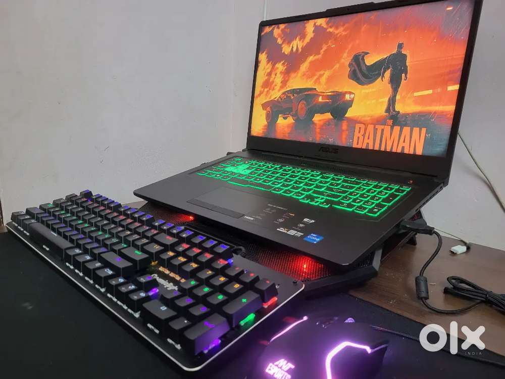 ASUS TUF Gaming F17 + Cosmicbyte gaming keyboard + cooling pad + mouse
