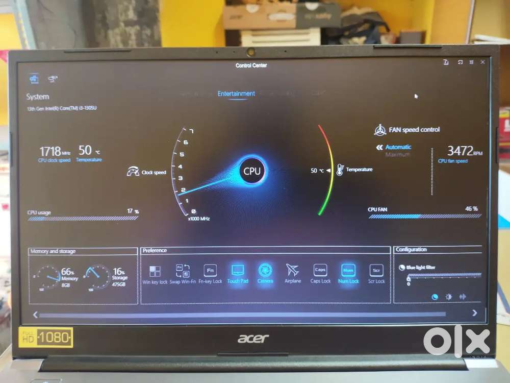 Acer i3 13 Gen laptop for sale, less use in Good condition