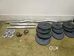 20kg Pure Cast Iron Dumbell & Barbell Set with Warranty & Bill
