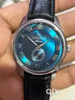 Men chairos quartz watch beautiful blue dial
