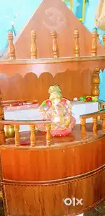 Beautiful big wooden mandir for home