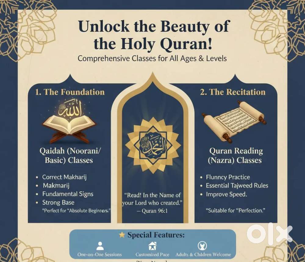 Beginner's Guide to Quran Reading: Qaidah Classes for All Ages!