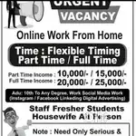 Part time and full time online work