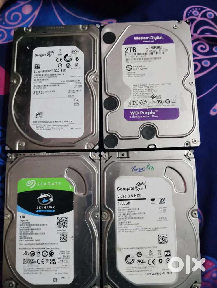 All hard disck 1tp and 2 tp All working condition