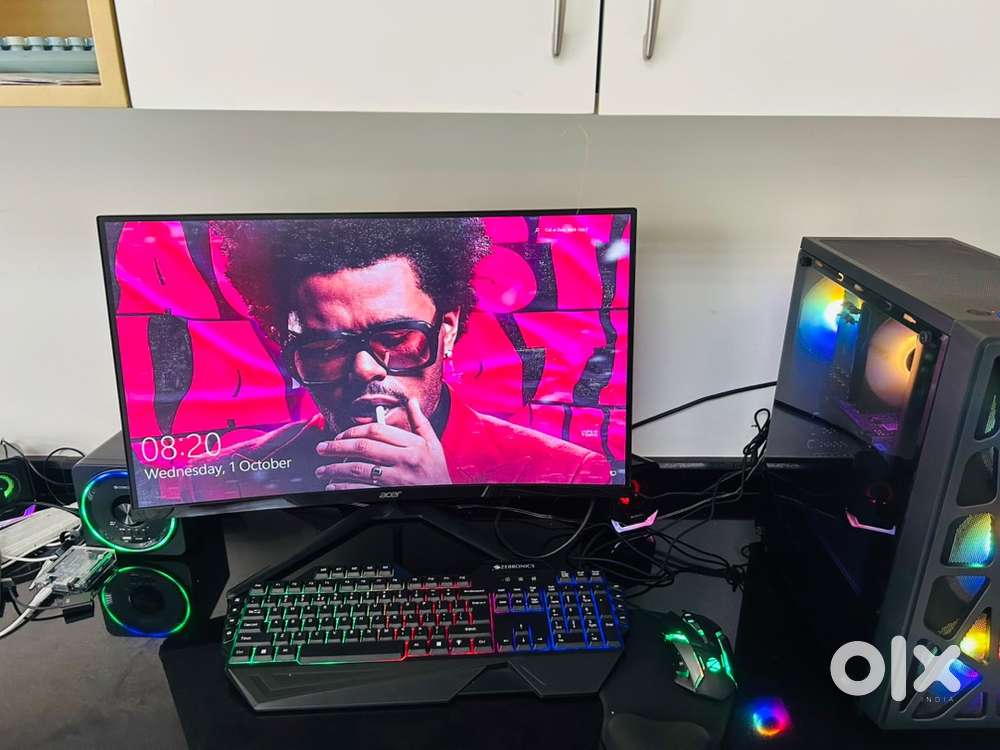 Gaming PC Ryzen 5 5500GT + RTX 3050  48GB RAM  180Hz Monitor