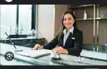 Office setting job front desk