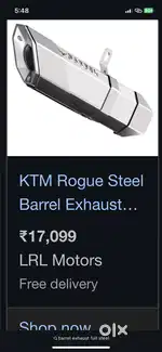 Barrel exhaust rogue 2.0 full steel cealed box
