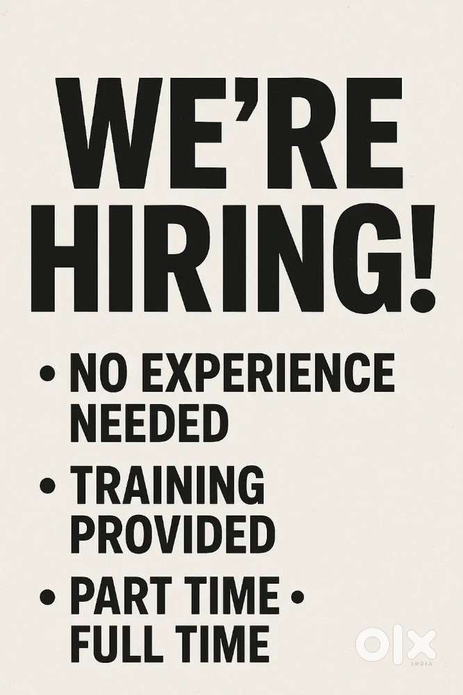 Hiring Freshers – Easy Work, Training Provided