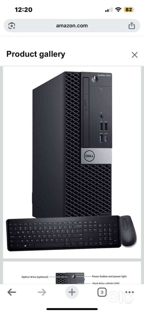 Dell OptiPlex Palle7070 , i7 9th generation,16 gb Ram,256+500gb ssd