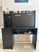 Knock down type table - with storage boxes shelf