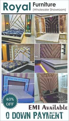 Wooden Bed Wholesale Price Zero Down Payment EMI 40% discount SK