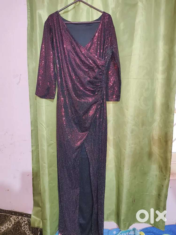 Elegant Sequin Evening Gown – Party Wear Dress