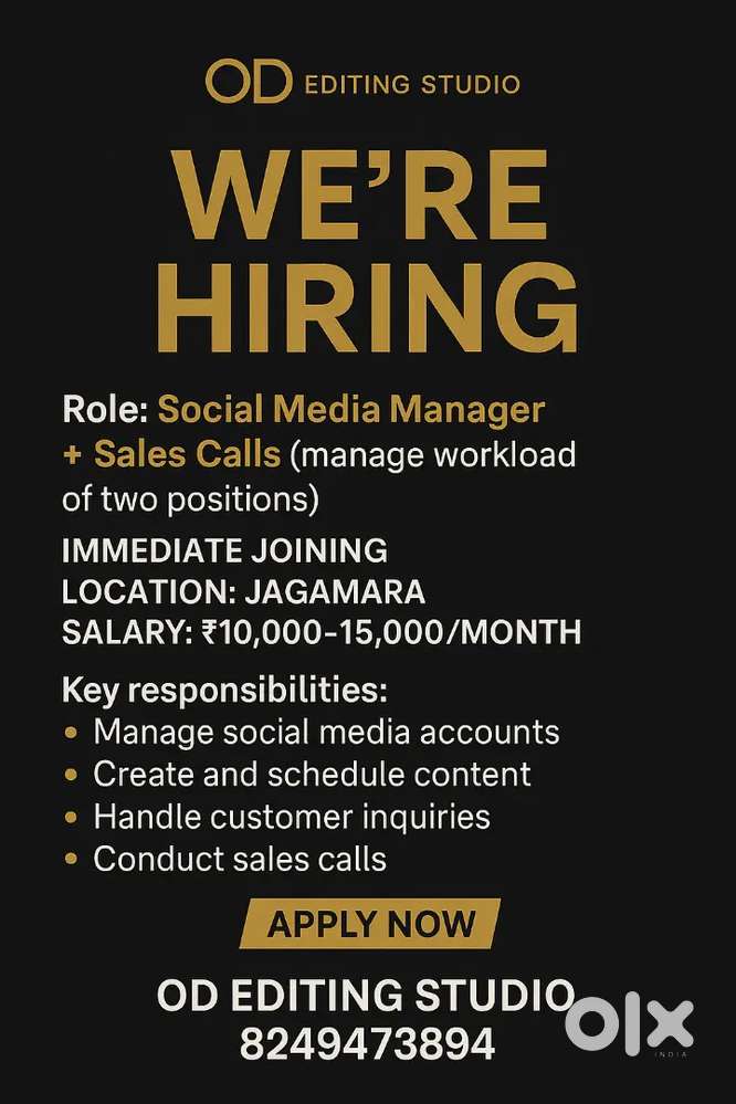 Social media manager or sales call