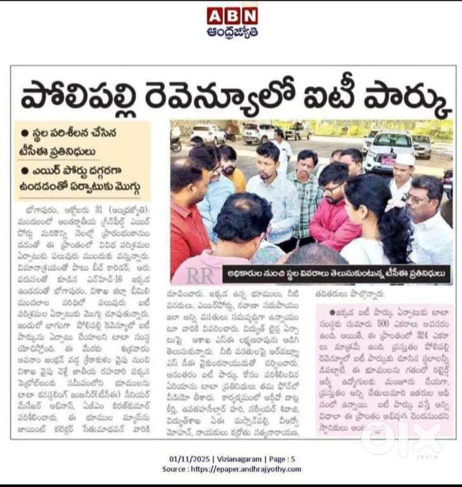 100 feet road facing plots