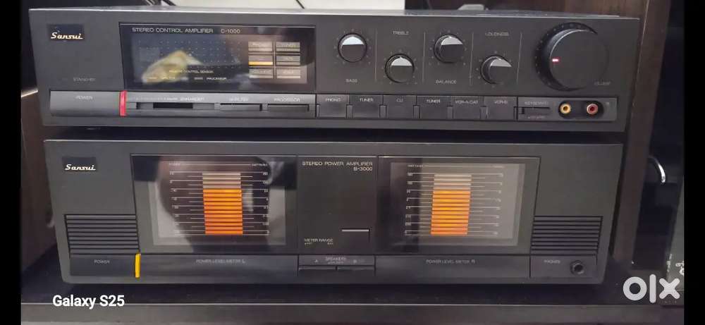 Sansui Pre C-1000, Power B-3000 Amplifier, With Remote, Japan Made.