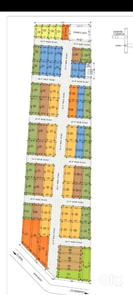 100 sqyd, 76 sqyd, 72 sqyd, 60 sqyd areas plot available