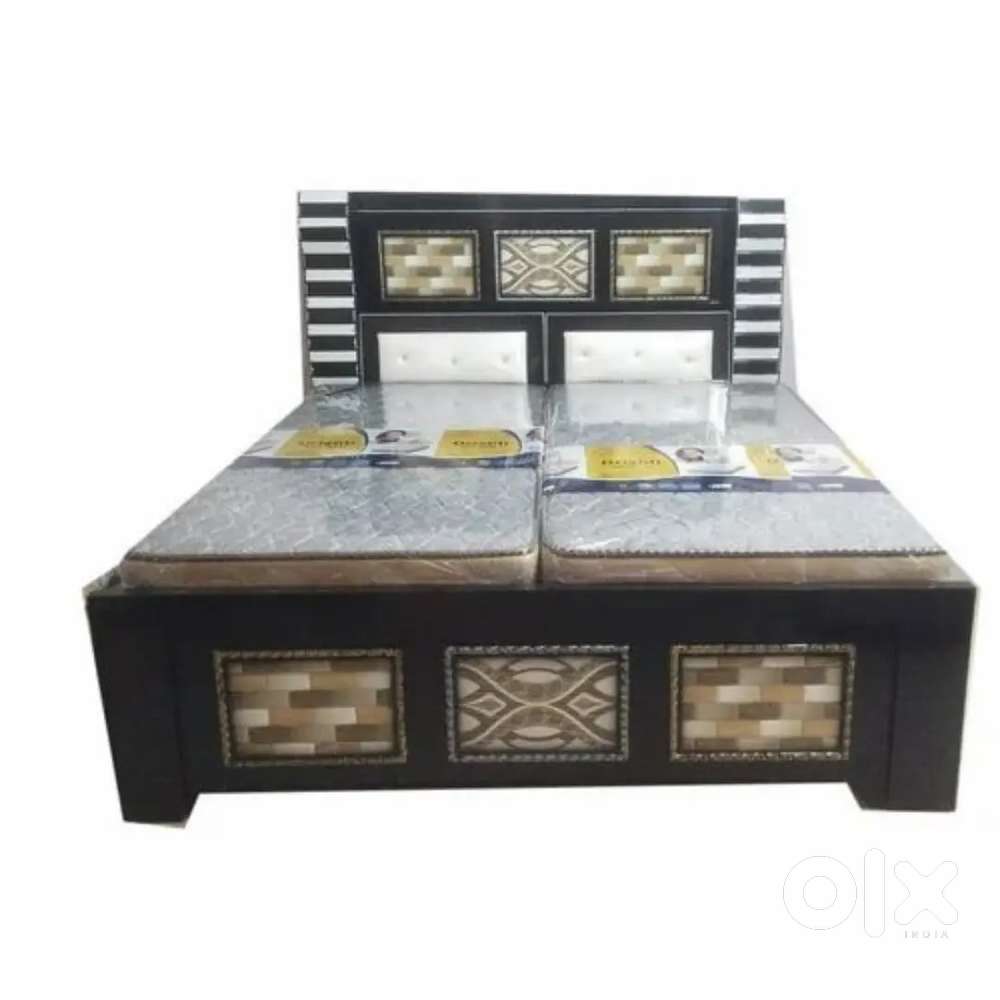 Super discount buy new double bed with box -5990/- EMI available