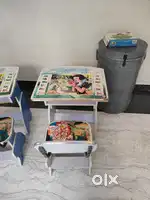 2 set study table with chairs & 1 unused air chair