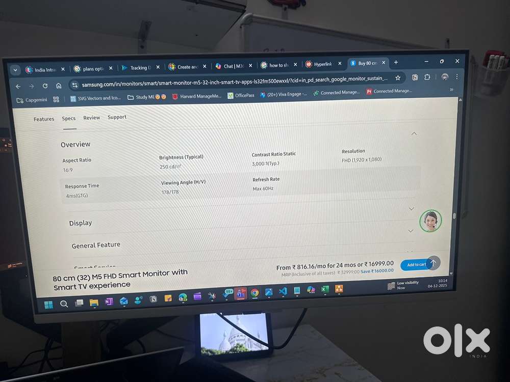 Brand New Samsung 32” M5 Smart Monitor – Smart TV + Monitor in One