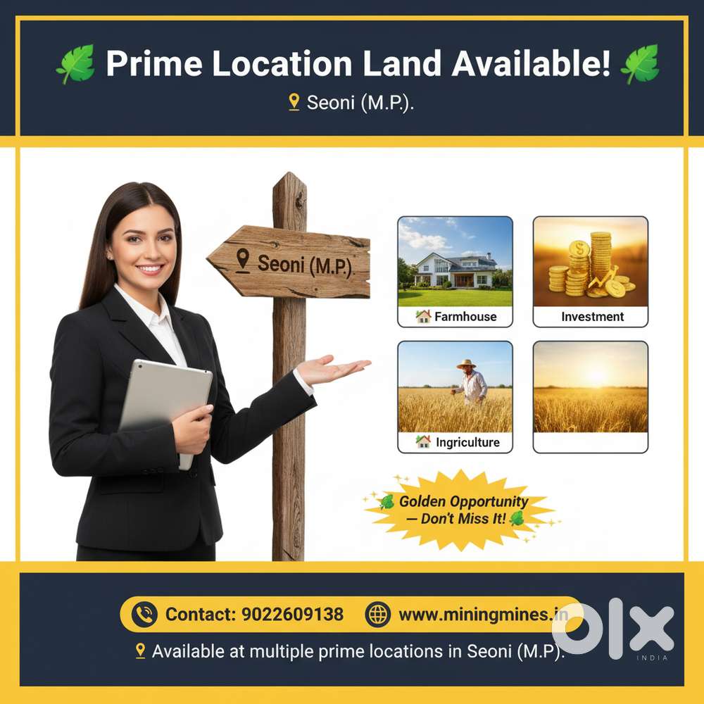 Seoni M.P. me Prime Location Plot – Agriculture, Farmhouse & Investmen