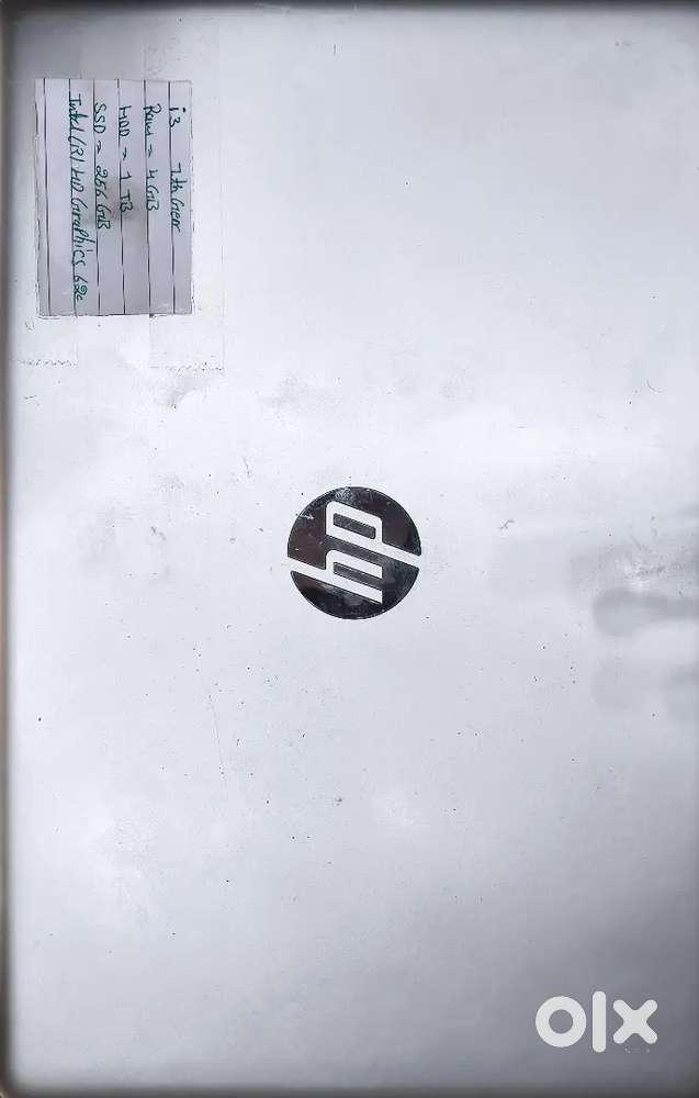 Hp laptop ,i3 7 th gen ,ram 4 gb, SSD 256, hdd 1tb