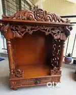 Burma Teakwood hand carved antique design Devghar with mint condition
