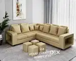 L SHAPE SOFA WITH CLASSIC DESIGN GAP DESIGN ON HANDLE @STARF FURNITURE