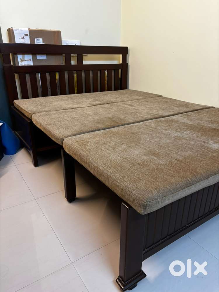 Pure teak wood sofa cum bed