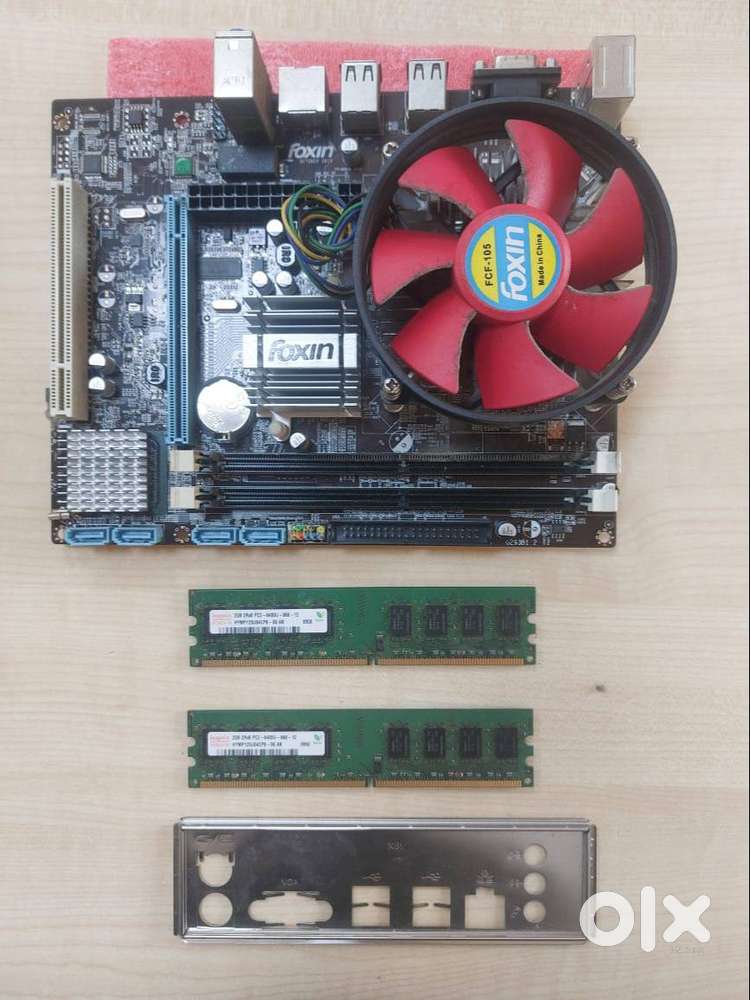 CPU Motherboard, Processor and RAM 2+2=4GB