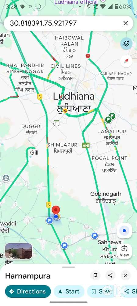 Land available to be used for cricket ground