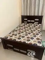 Bed with mattress