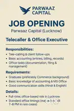 Telecalling, Data entries and other office tasks