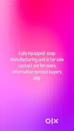 Dish wash soap manufacturing unit with existing business is for sale