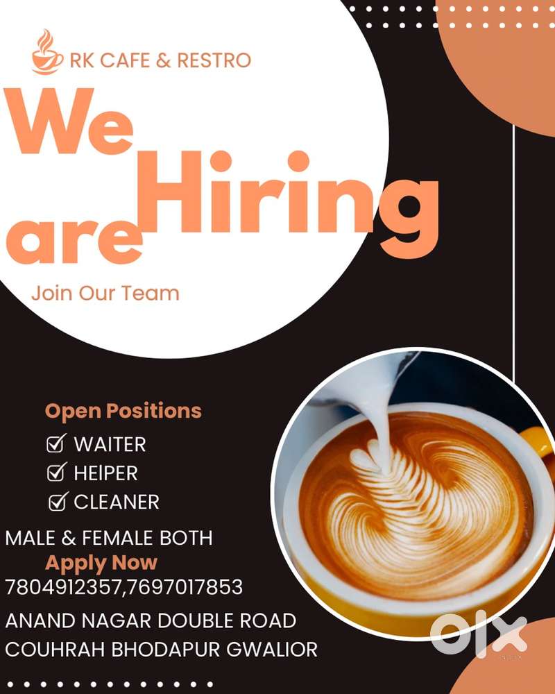 I Need A helper and waiter