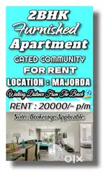 2BHK FURNISHED APARTMENT AVAILABLE FOR RENT IN MAJORDA