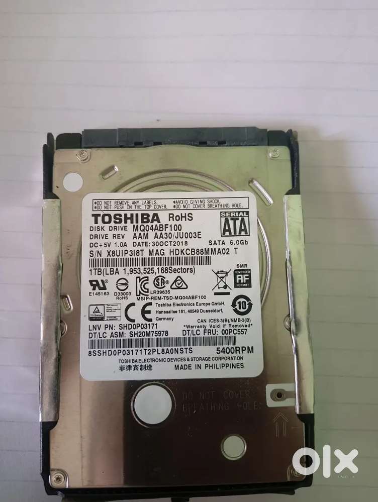 Toshiba 500gb hard drive