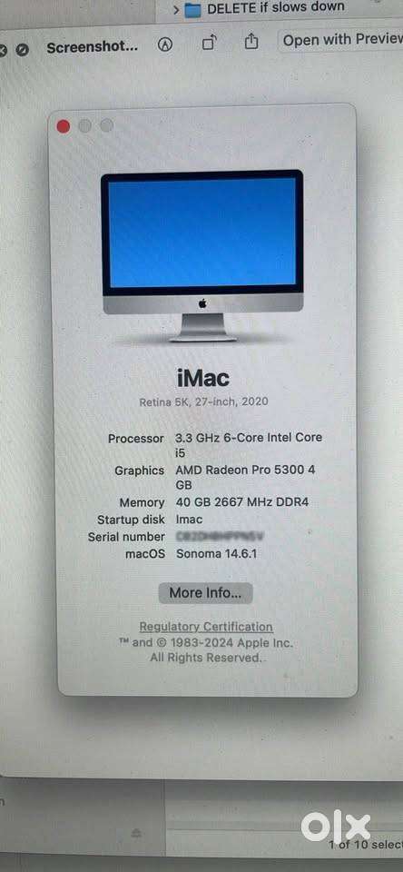 Apple iMac 27 5K Retina Display (2020) – 40GB RAM