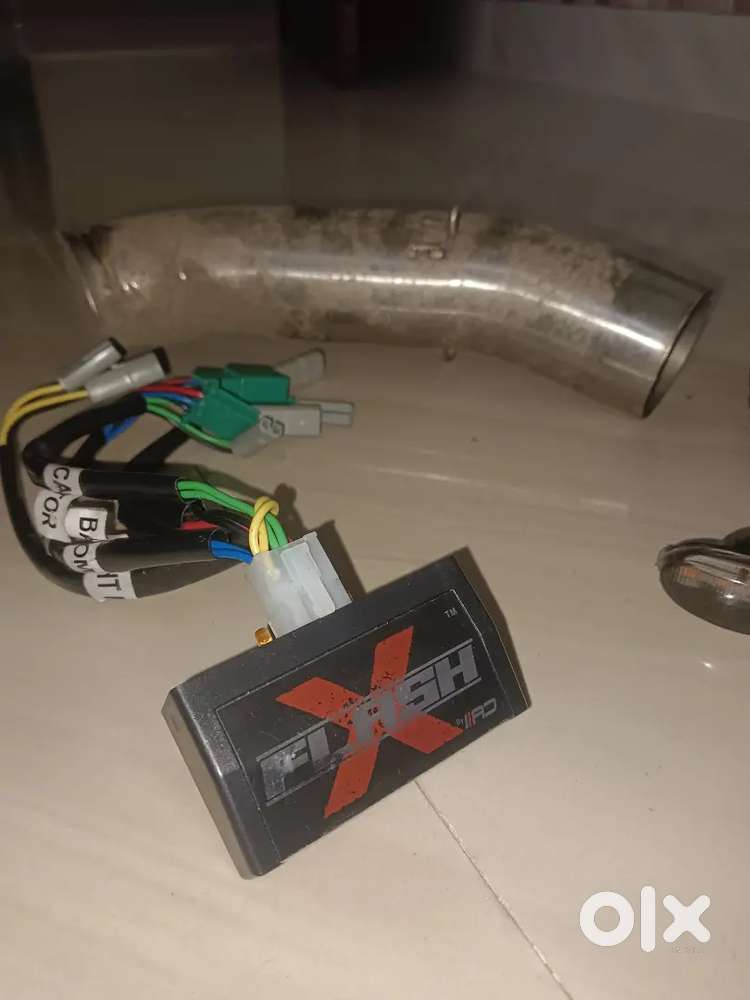 Car front light smokes type duke 250 390 bent pipe new xflasher