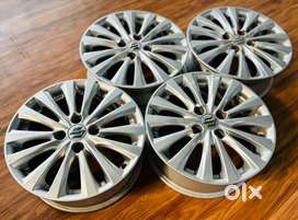 15 inch Suzuki silver alloys for swift Ritz ciaz Baleno Dzire Set of 4