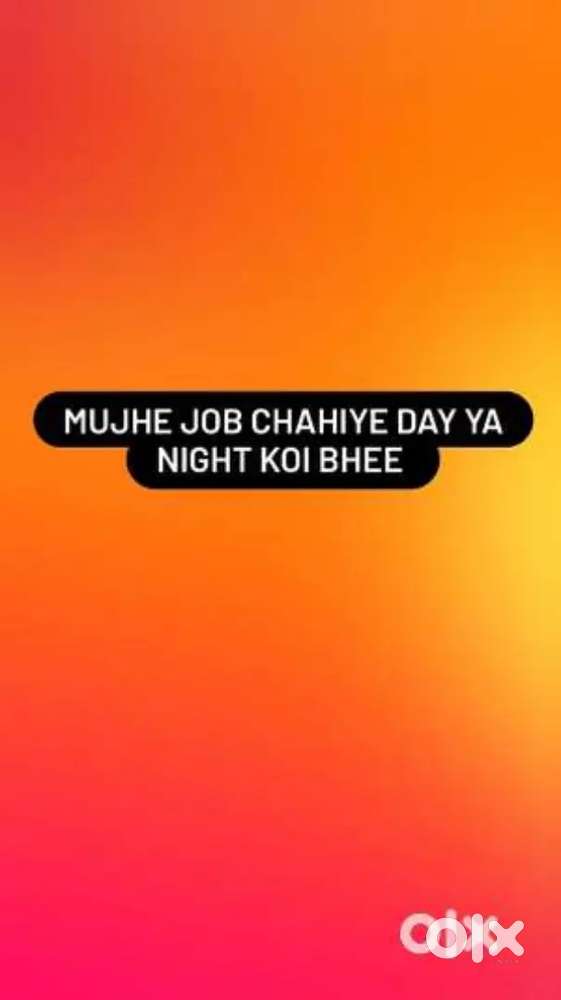Mujhe job chaiye koi bhi chale ge