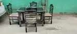 Dining table with 4chairs dressing table shoe rack and kitchen cabinet