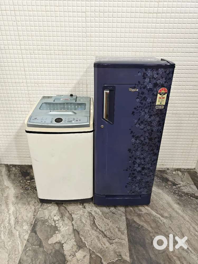 Un 661 Whirlpool single door and samsung topload washing machine